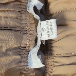Small Ladies Parachute Bunjee Pants Tan